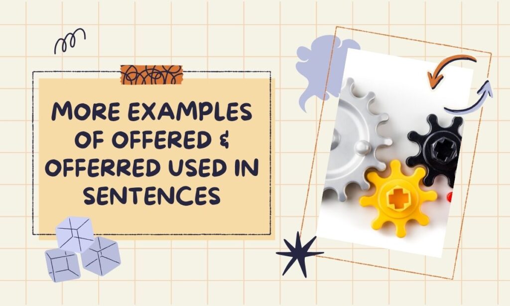 Offered vs Offerred